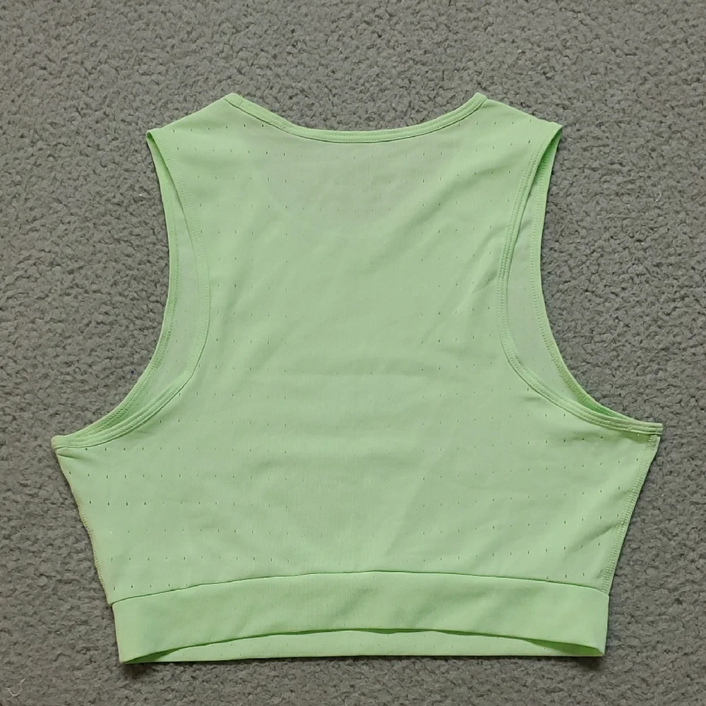 Nike Women’s Neon Green Cropped Training Tank Top Size S - Picture 2 of 7